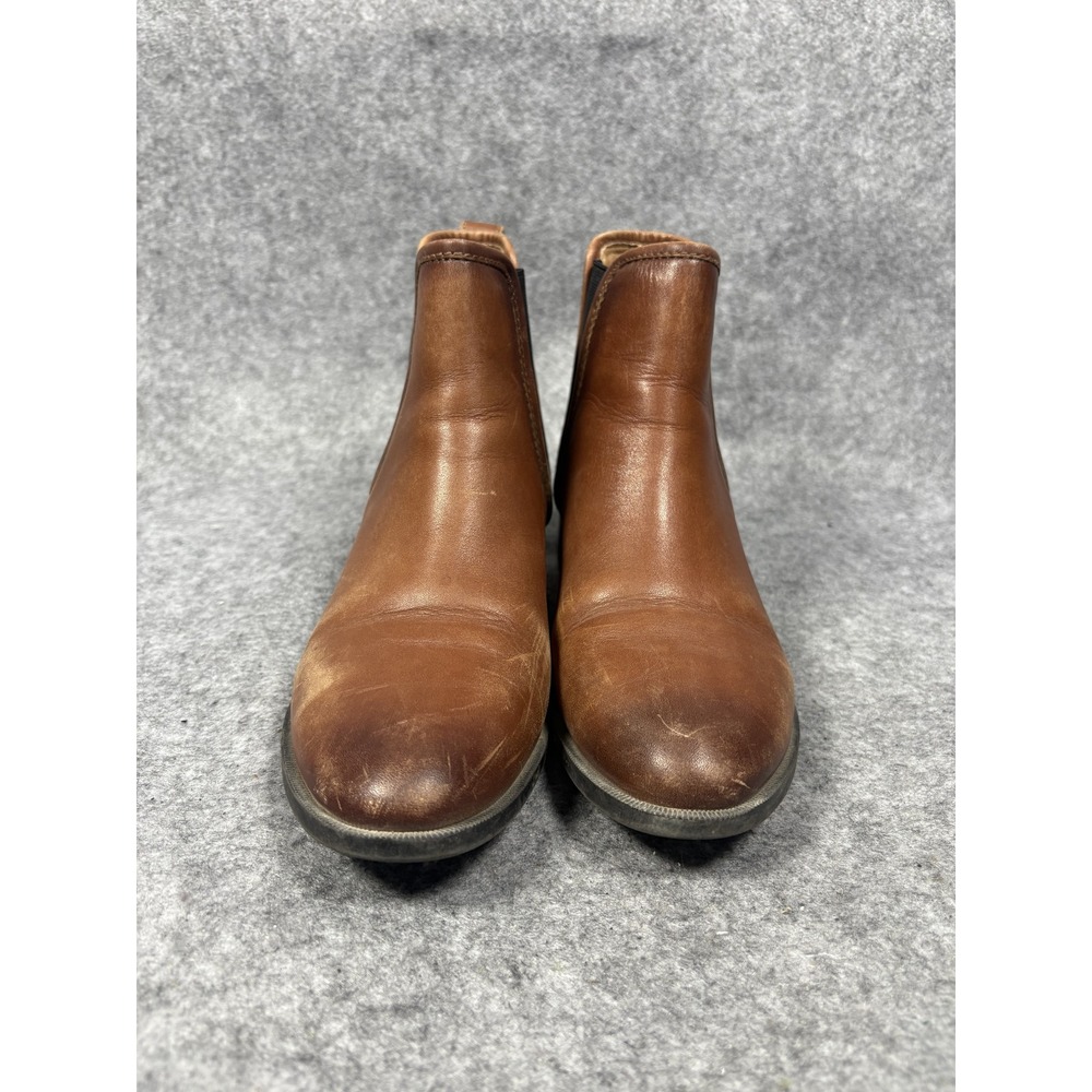 Steve Madden Dares Chelsea Ankle Boots 7M Brown Leather Pull On Elastic Gore